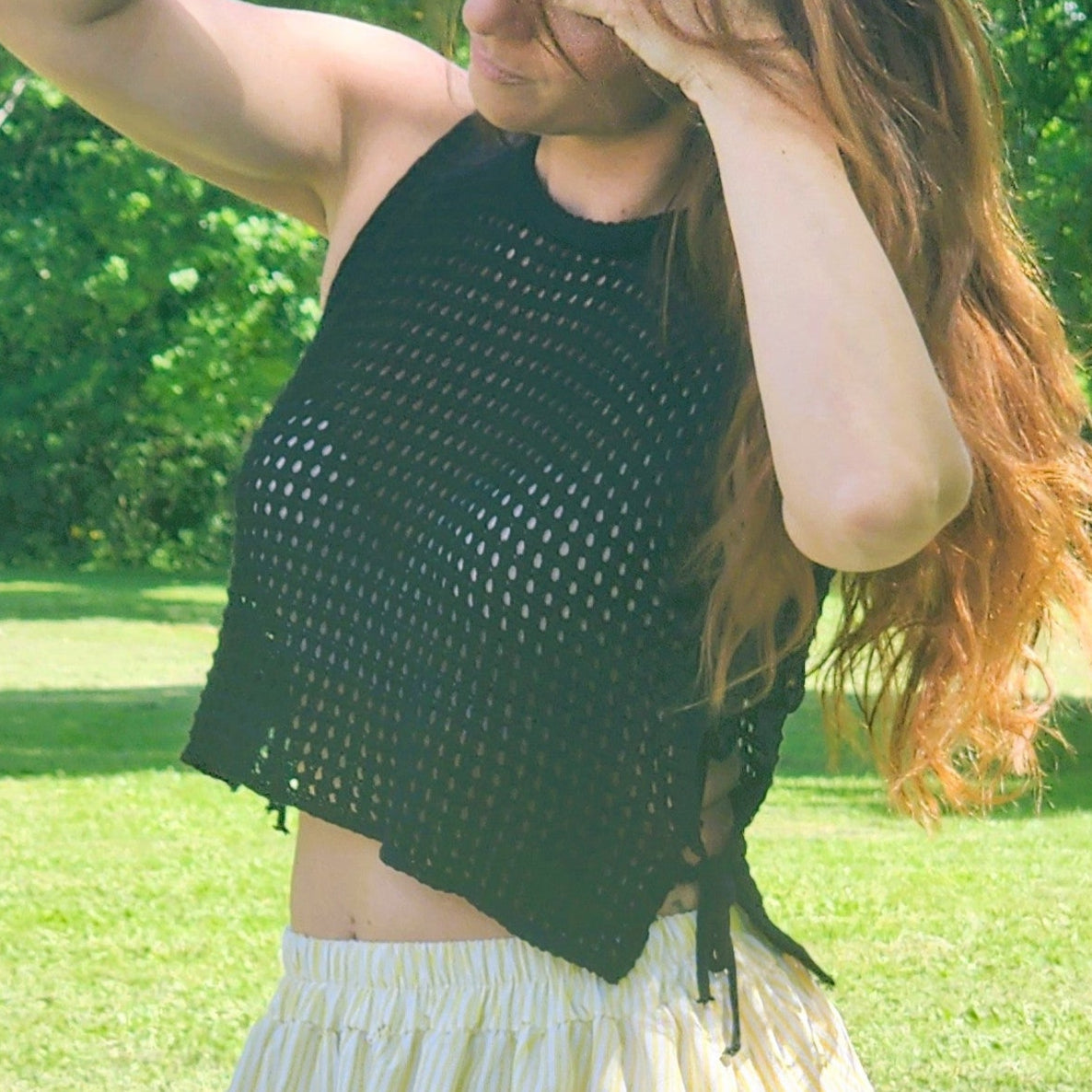 Top crochet "MARGOT" Noir