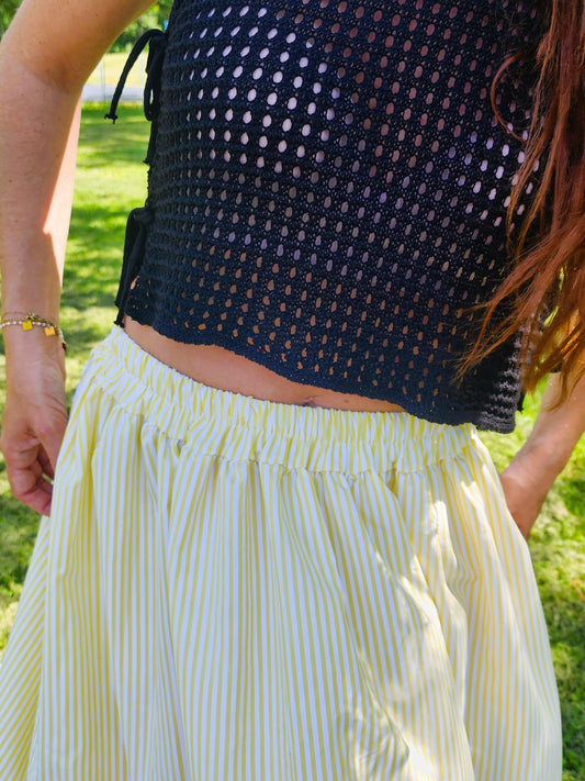 Top crochet "MARGOT" Noir