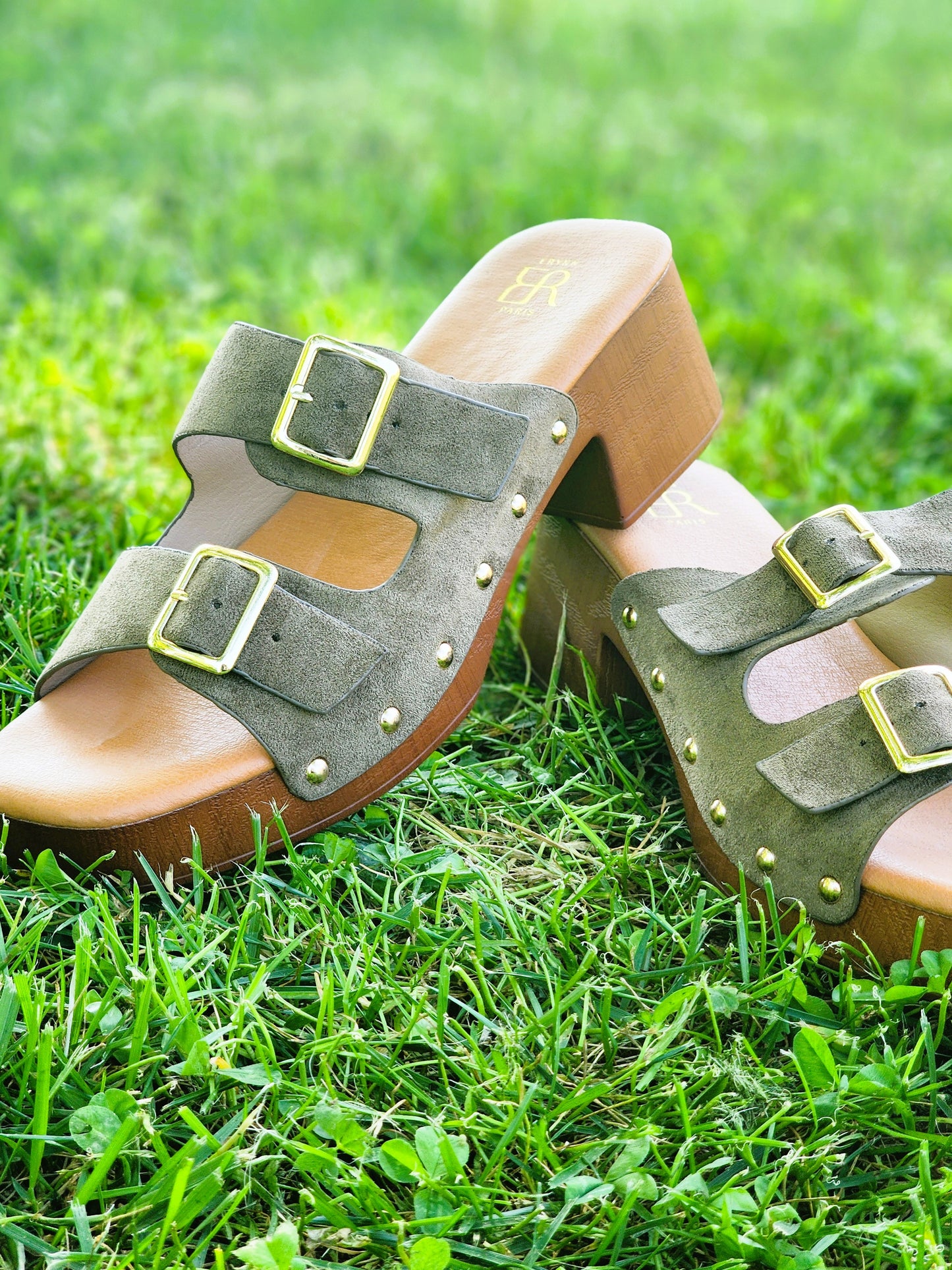 Sandales à talon KAKI