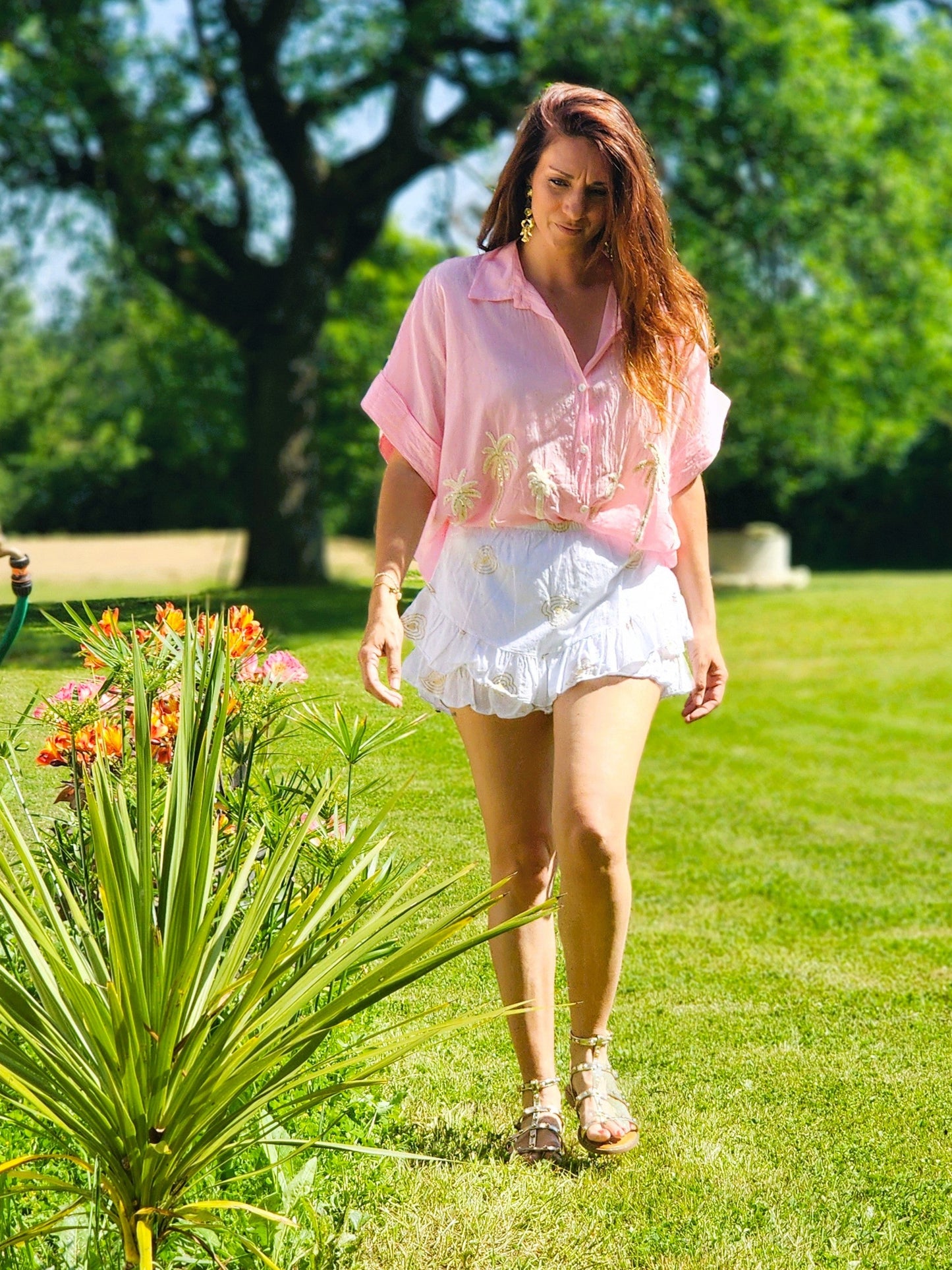 Jupe-short "EDEN" blanche
