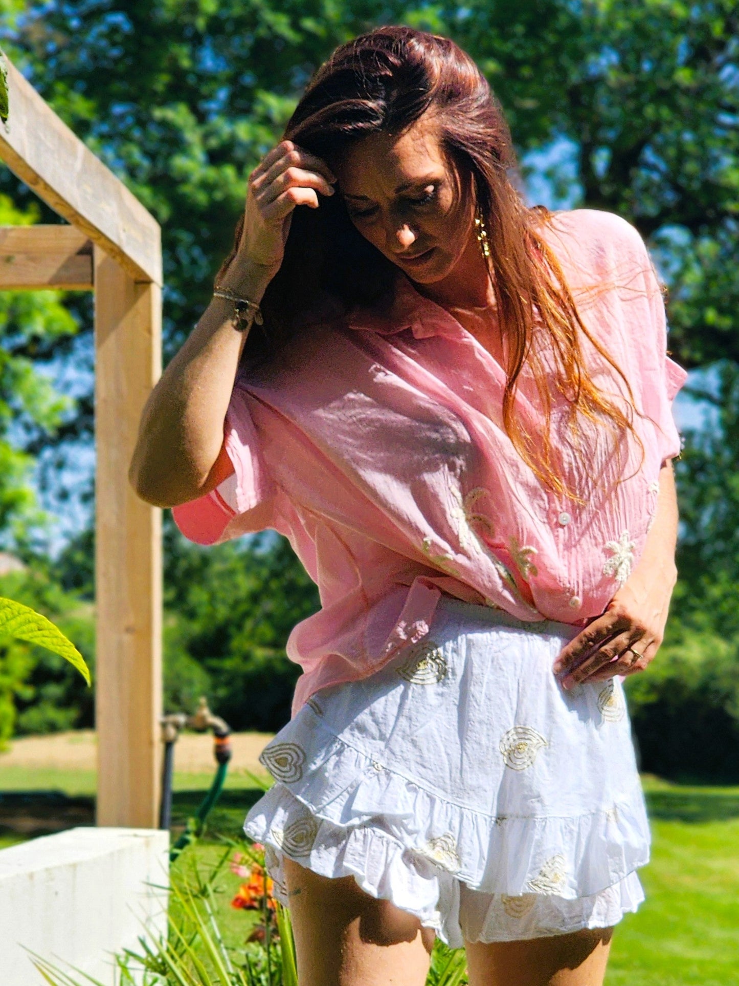 Jupe-short "EDEN" blanche