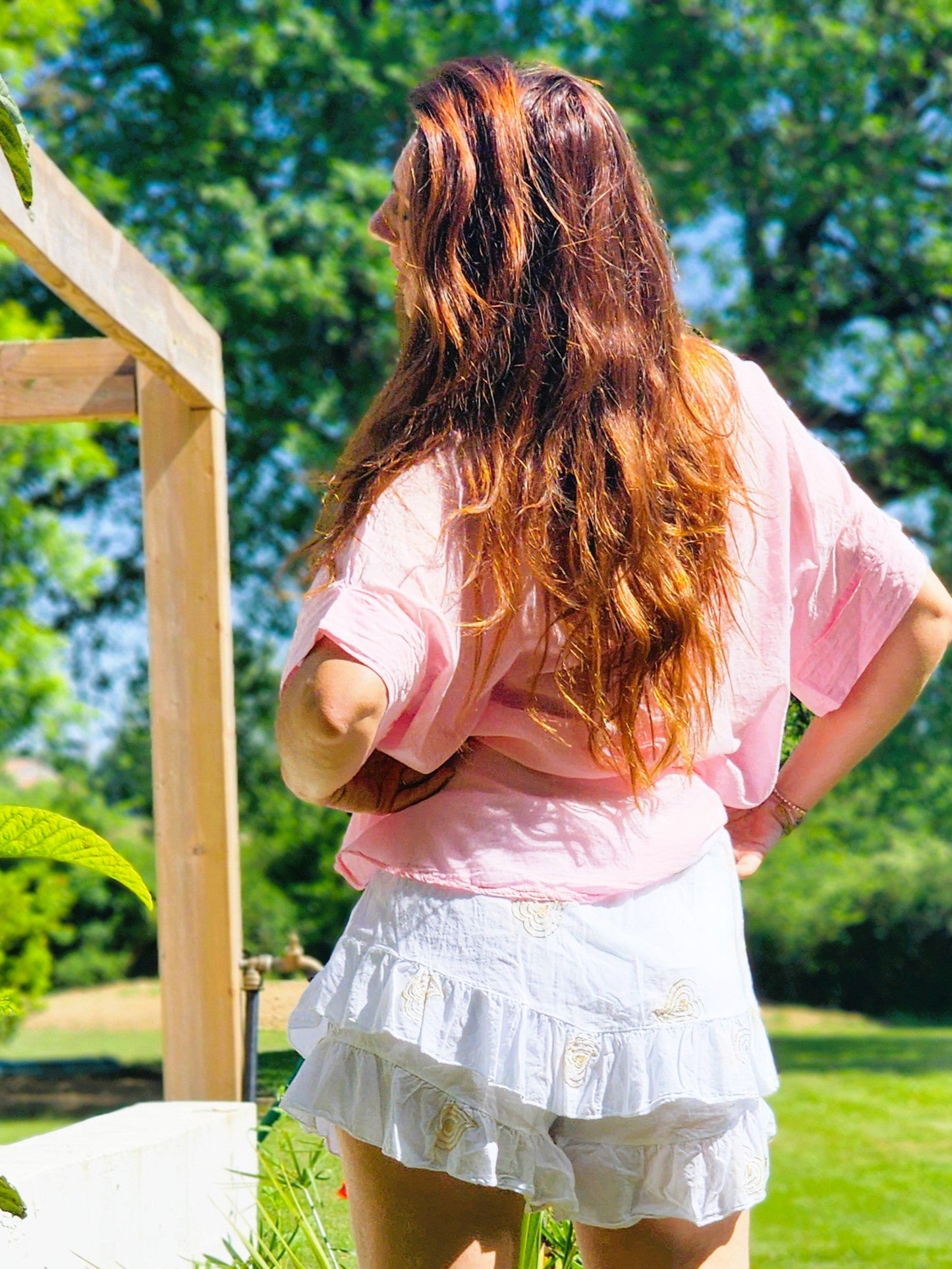 Jupe-short "EDEN" blanche