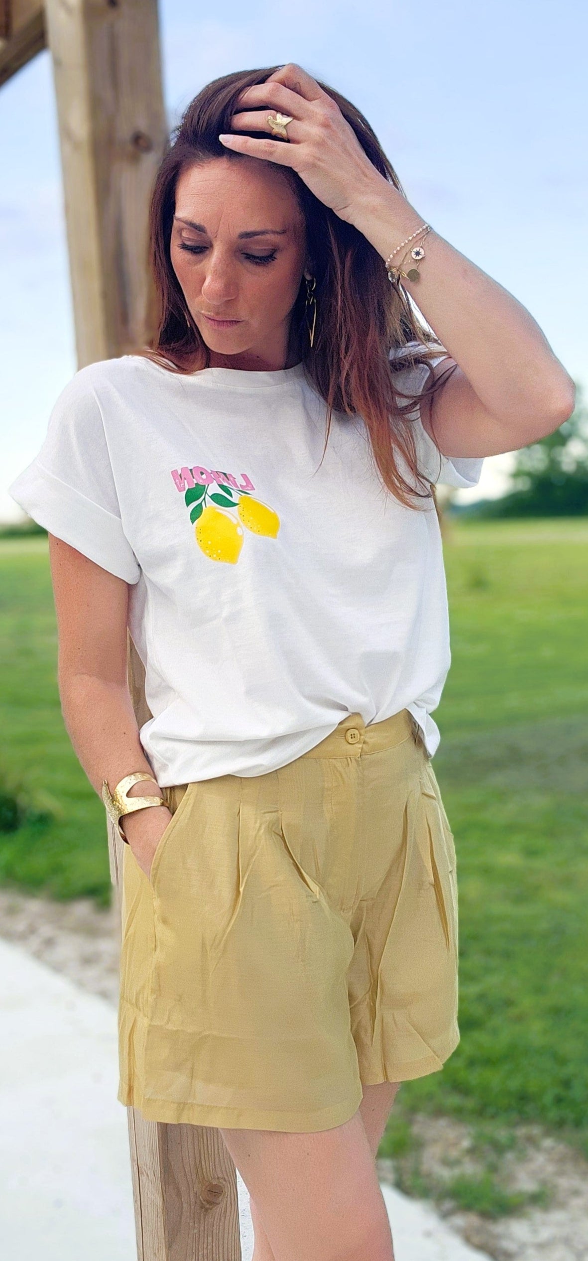 Tee-shirt "CITRON" Blanc
