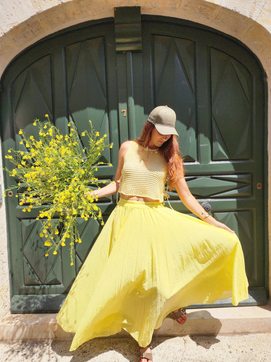 Jupe "FOLIE" Jaune
