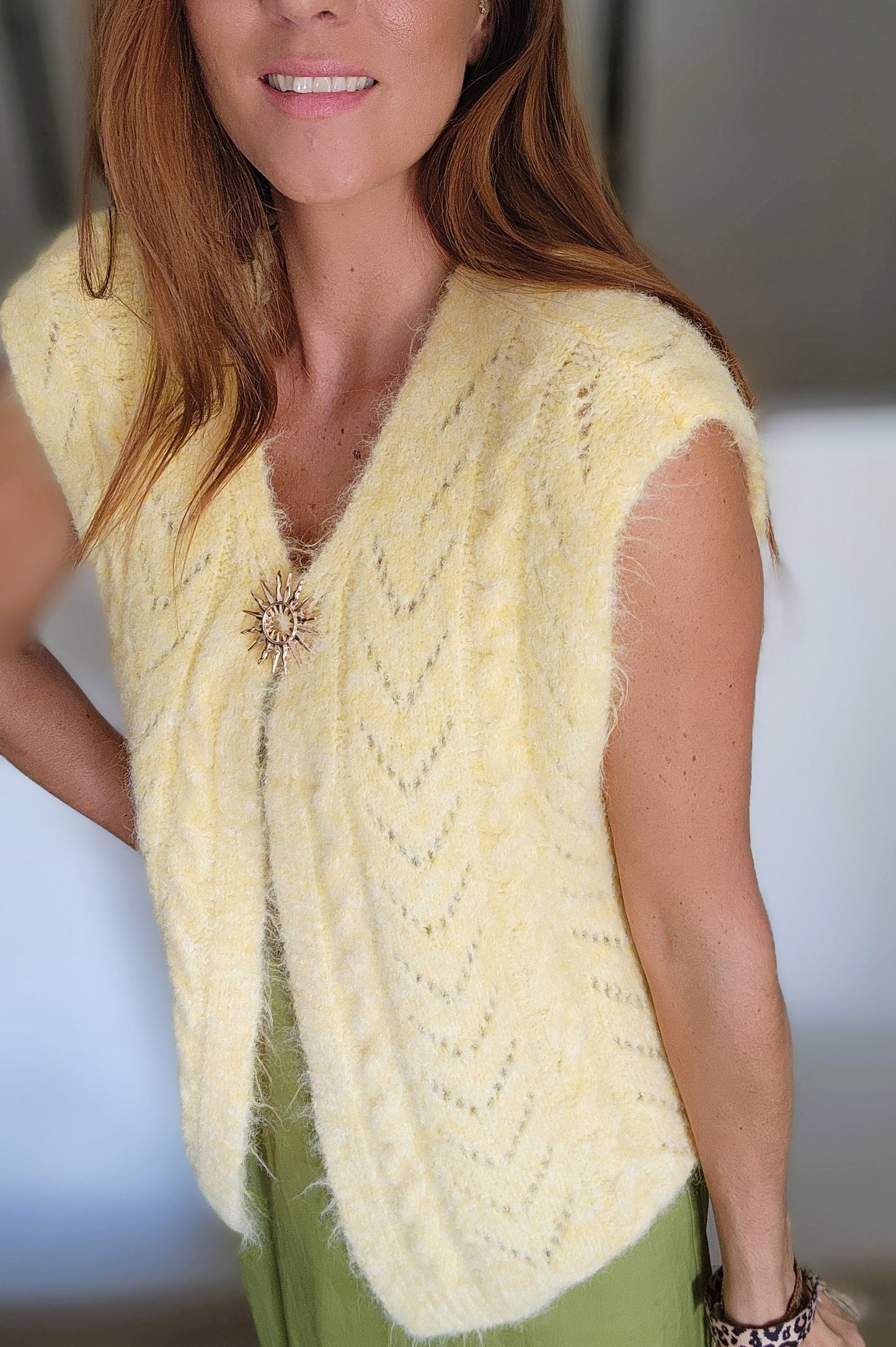 Gilet sans manches "GLORIA" Jaune