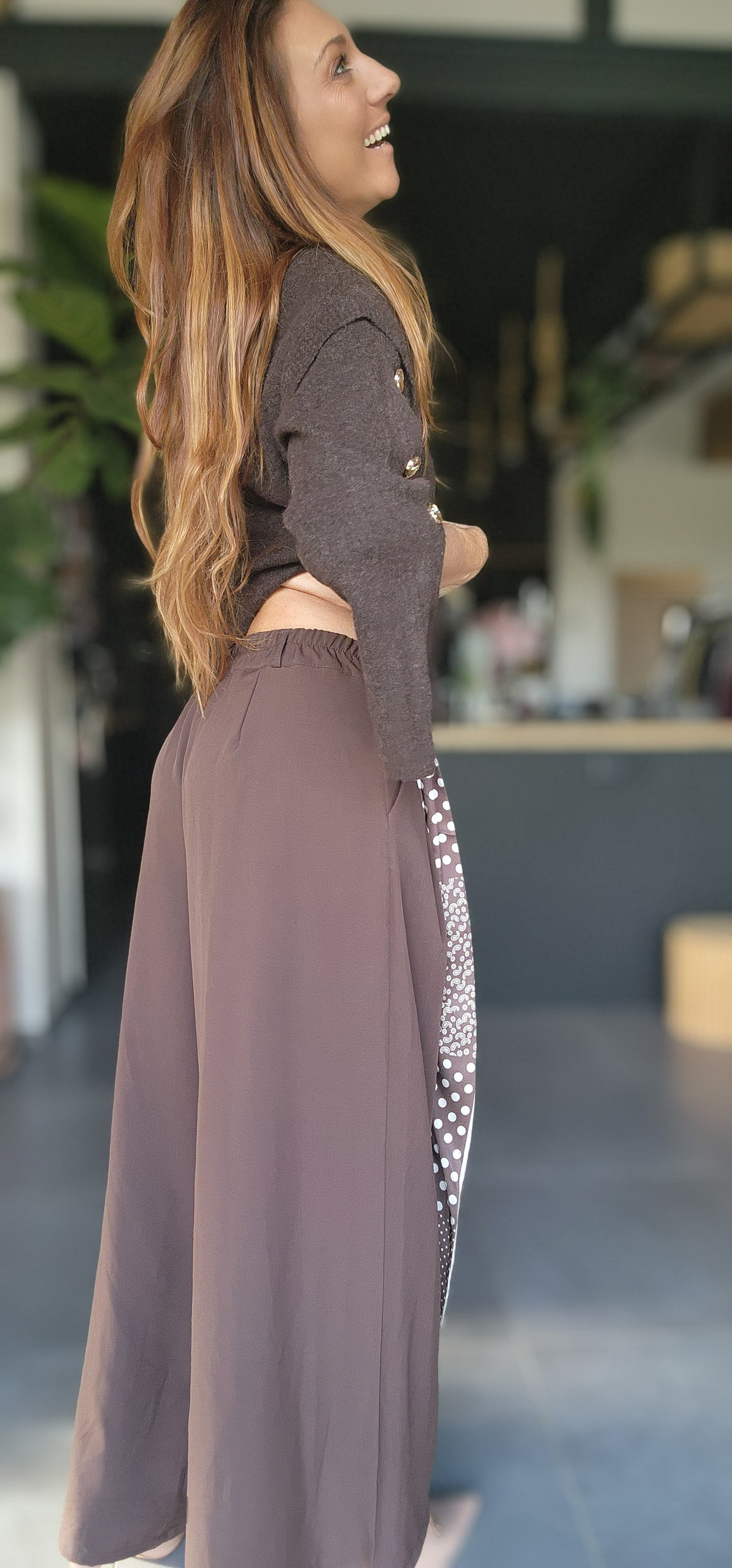 Pantalon MONICA Marron