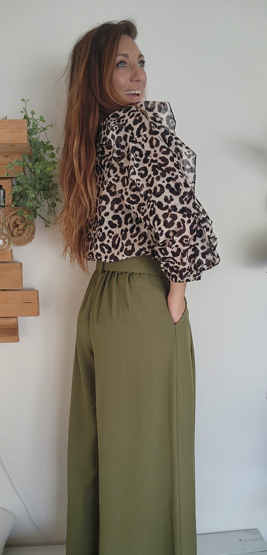 Pantalon OLIVIA vert olive