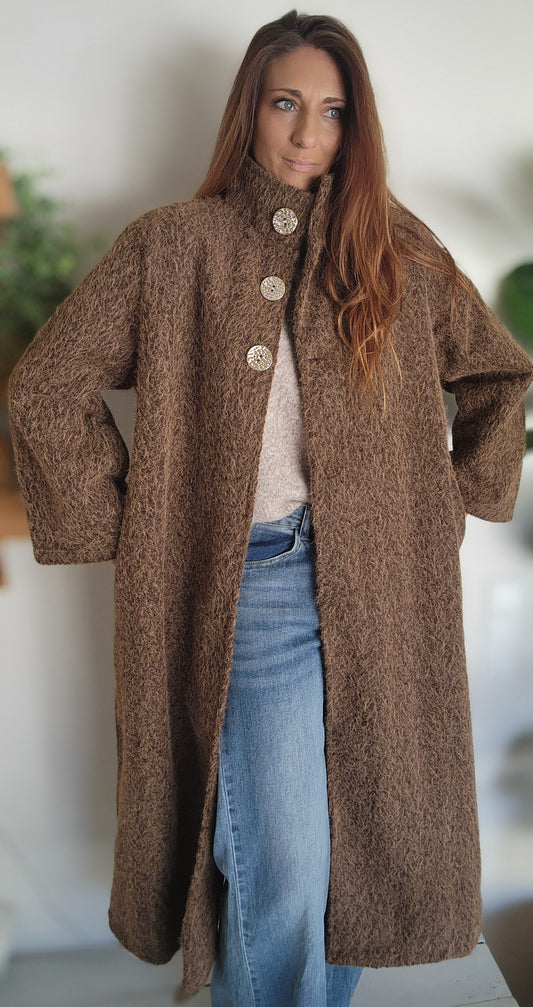 Veste Longue Sophia Marron