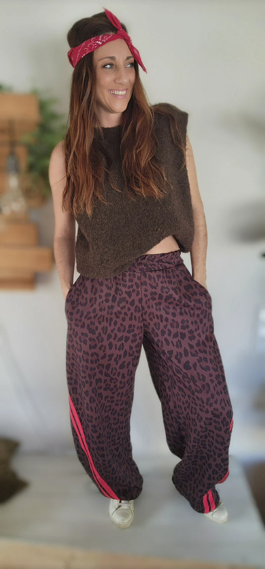 Pantalon LEO Bandes Rouges
