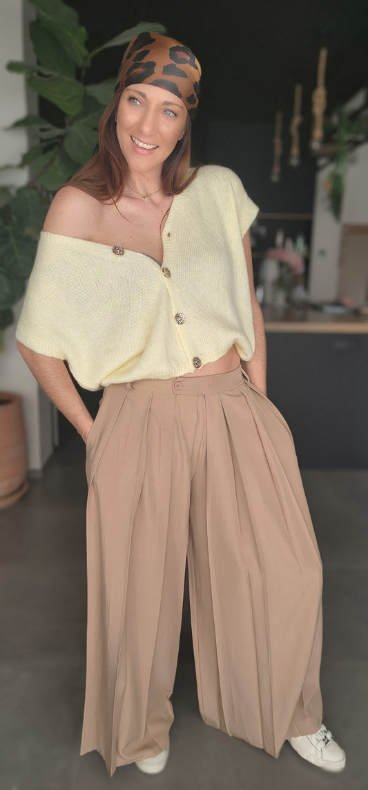 Gilet CLARA Jaune pastel