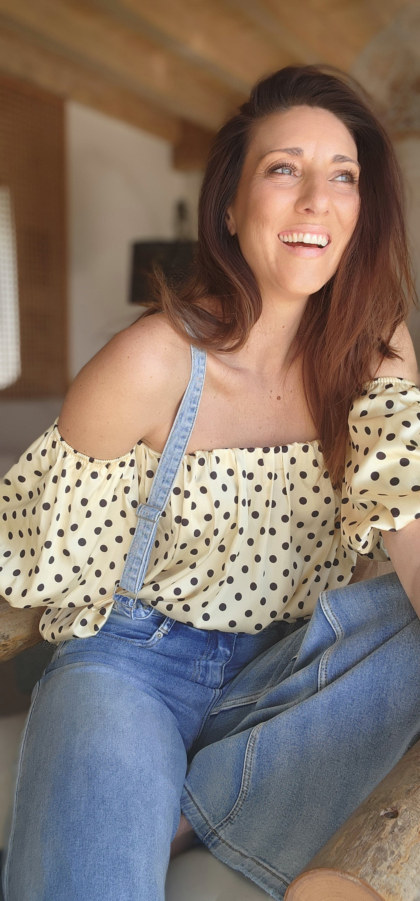 Blouse SILVANA - Satinée Jaune
