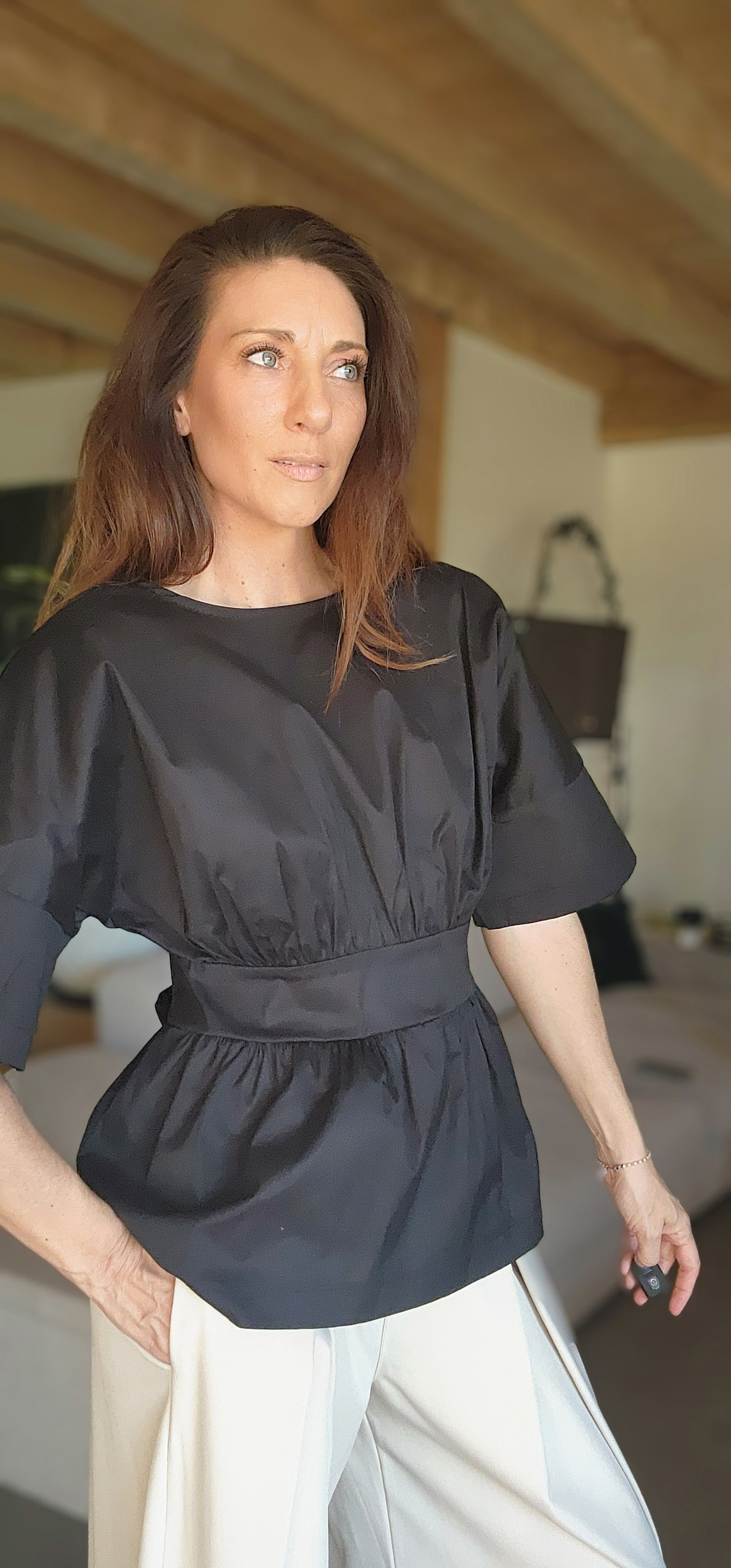 Blouse PENELOPE dos nu Noir