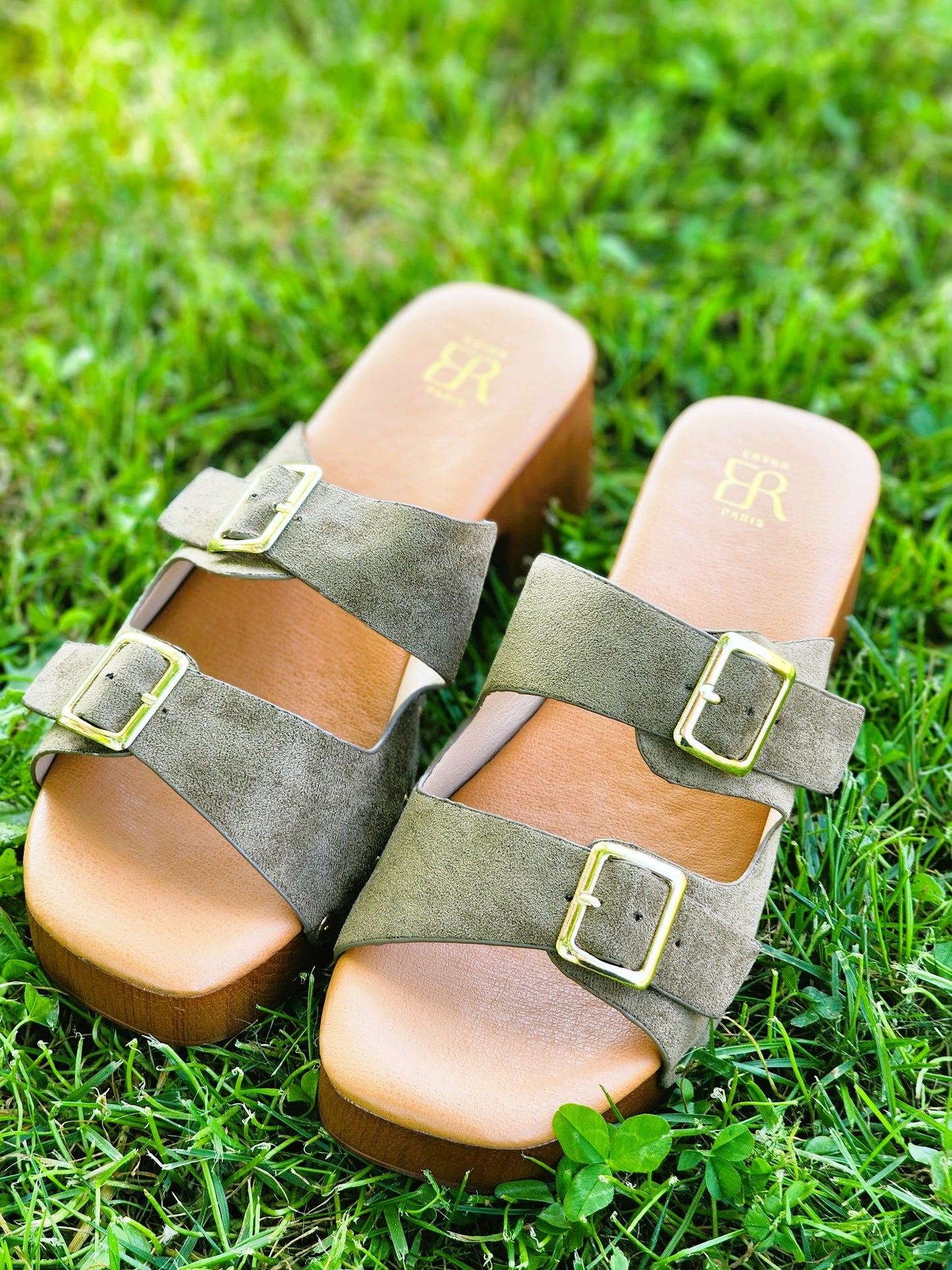 Sandales à talon KAKI