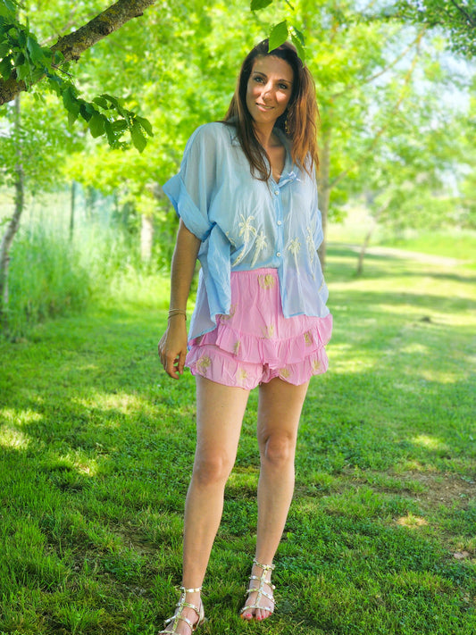 Jupe-short "EDEN" rose