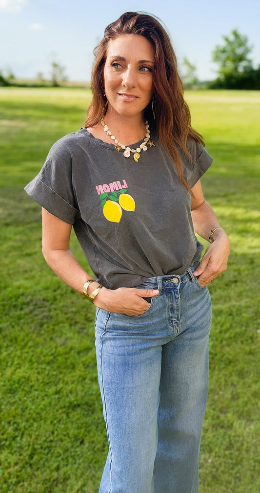 Tee-shirt "CITRON" Gris