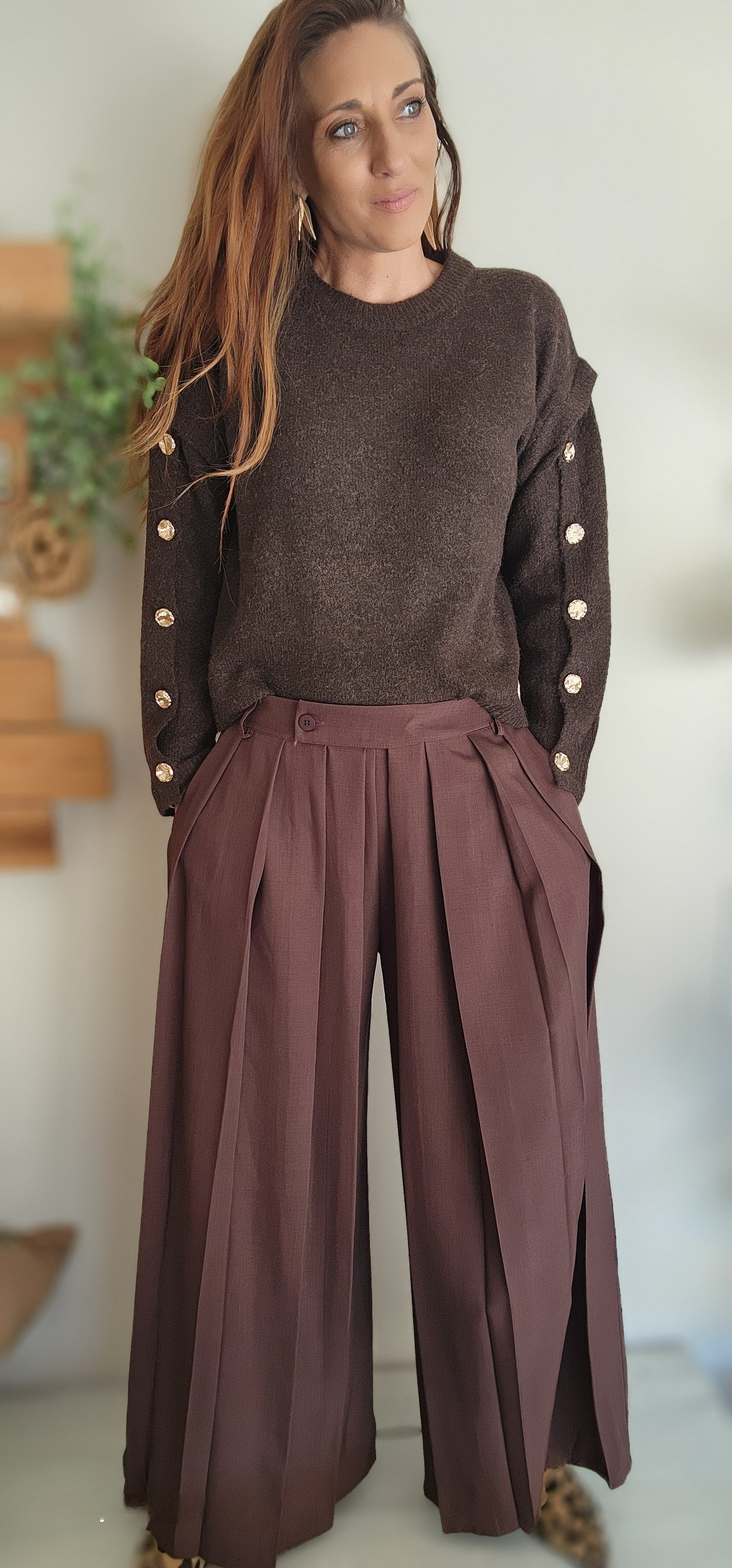 Pantalon CHARLOTTE Marron