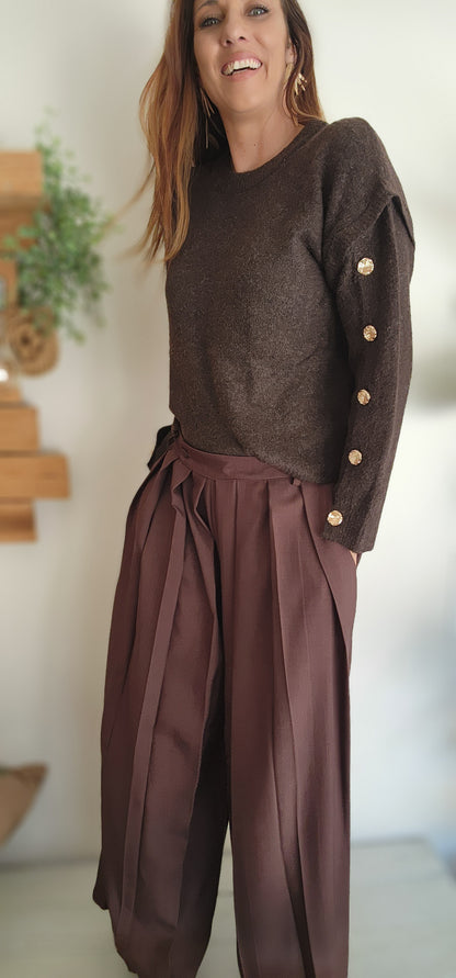 Pantalon CHARLOTTE Marron