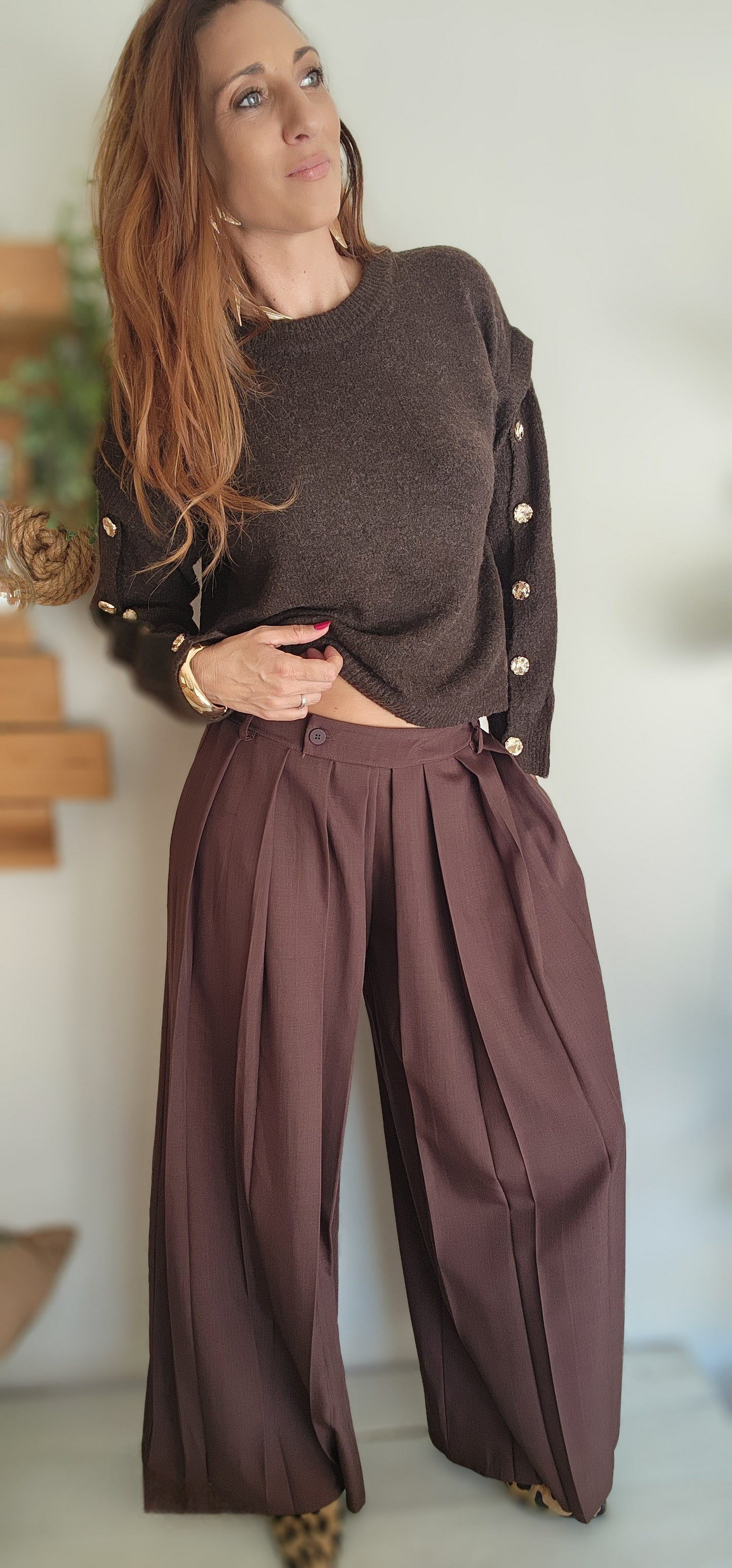 Pantalon CHARLOTTE Marron