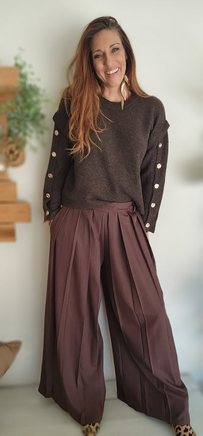 Pantalon CHARLOTTE Marron