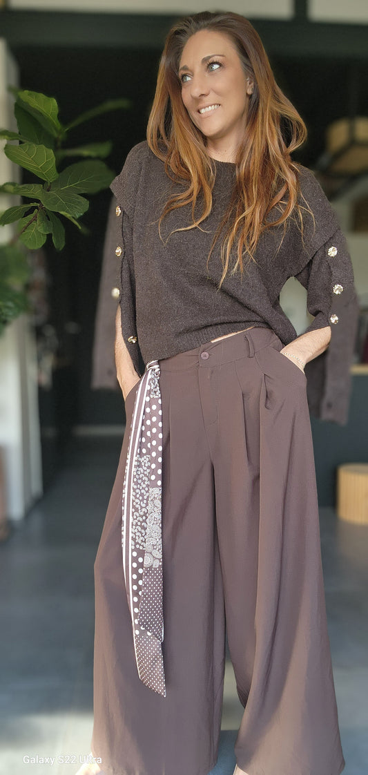 Pantalon MONICA Marron