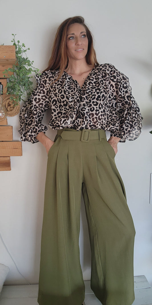 Pantalon OLIVIA vert olive