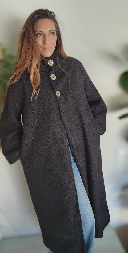 Veste Longue Sophia noire