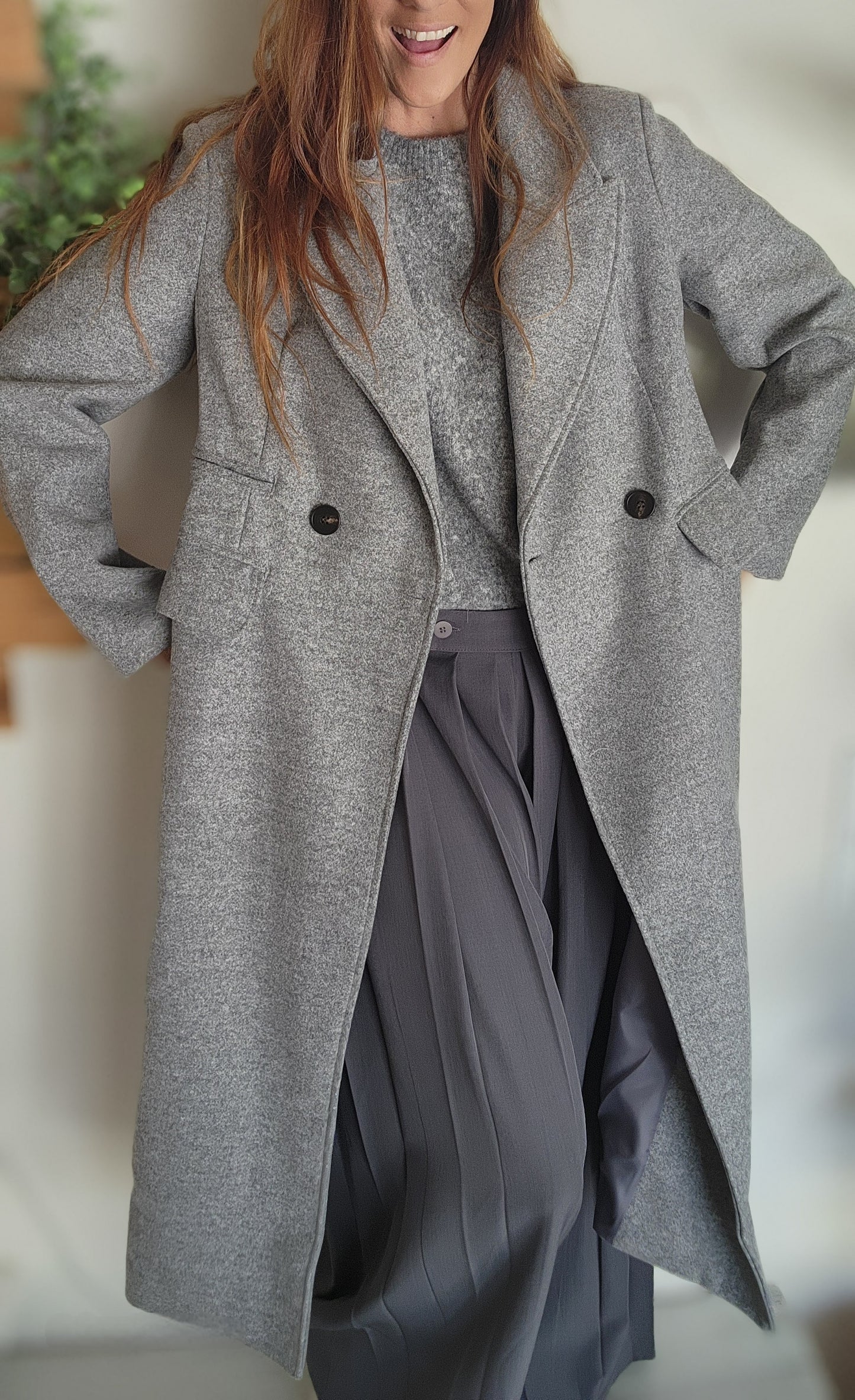 Manteau Long New York Gris