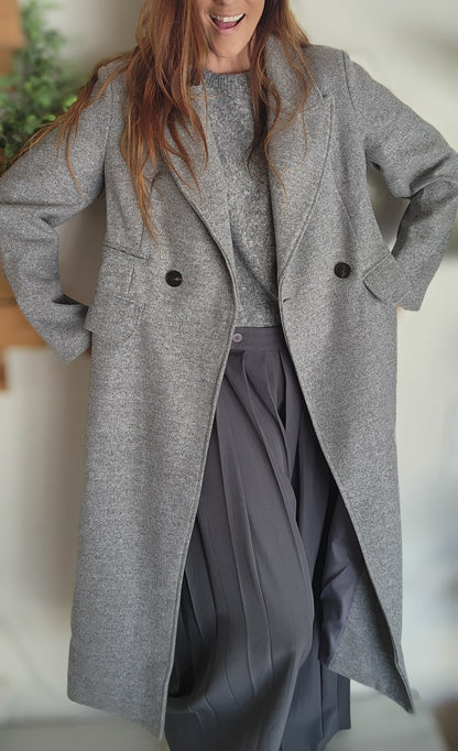 Manteau Long New York Gris