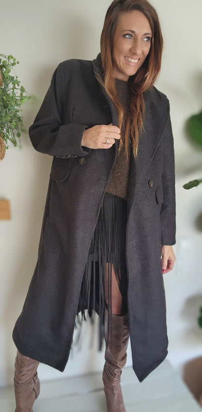 Manteau Long New York Noir