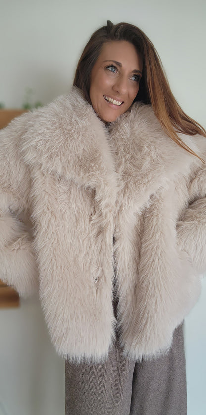 Manteau fourrure VALÉRINA Ivoire