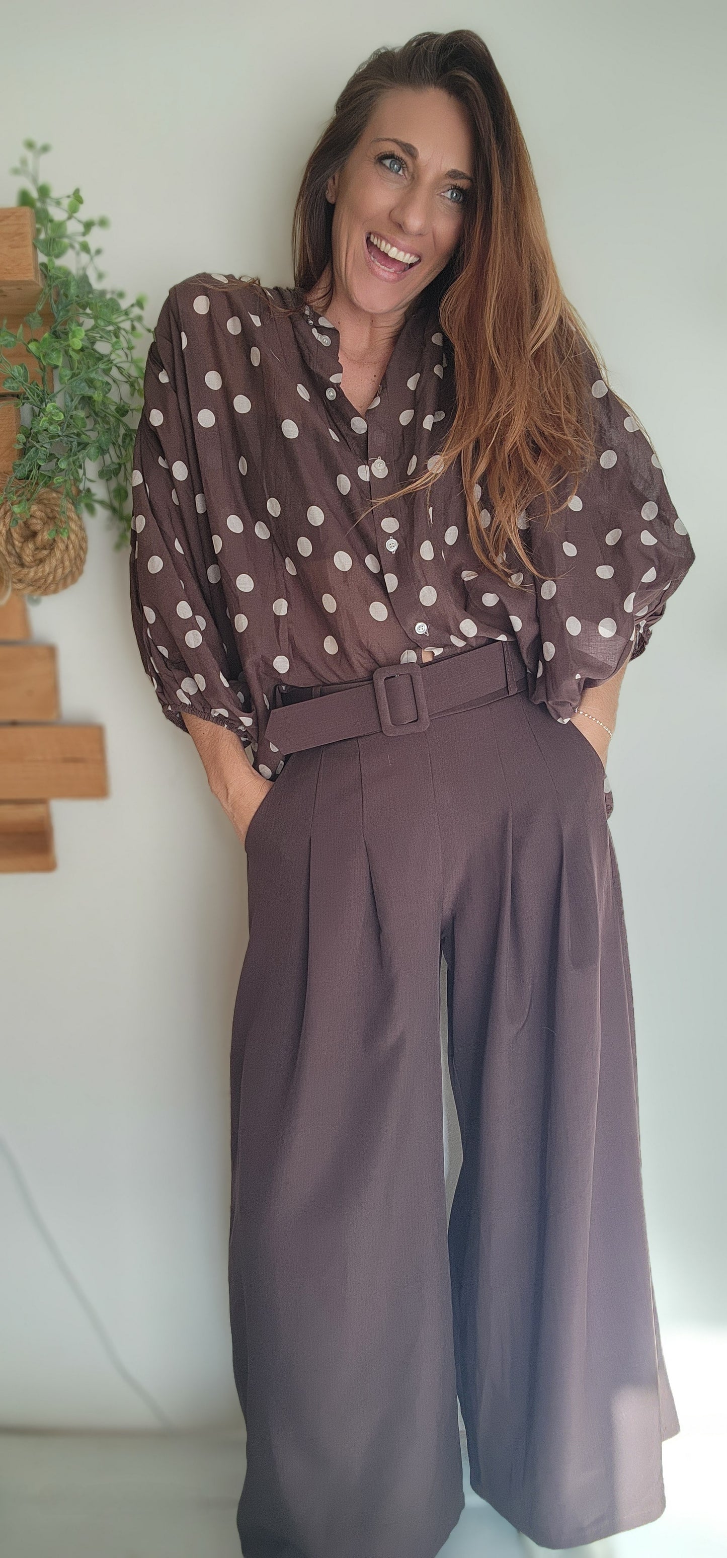 Pantalon OLIVIA Chocolat