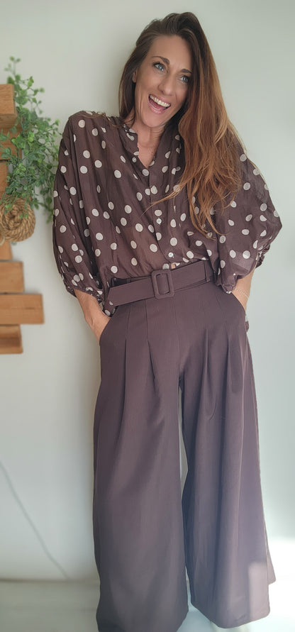 Pantalon OLIVIA Chocolat