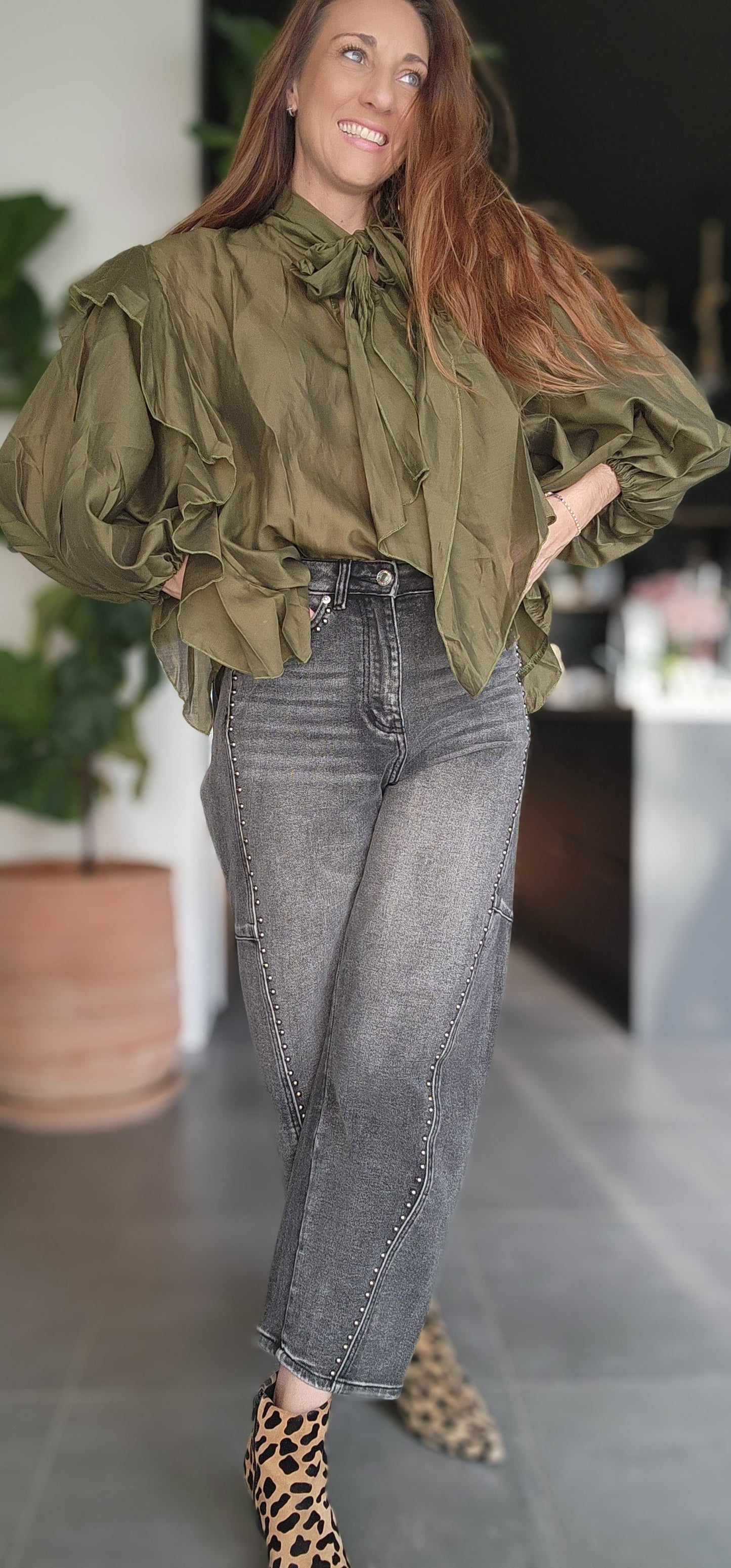 Blouse LOU olive