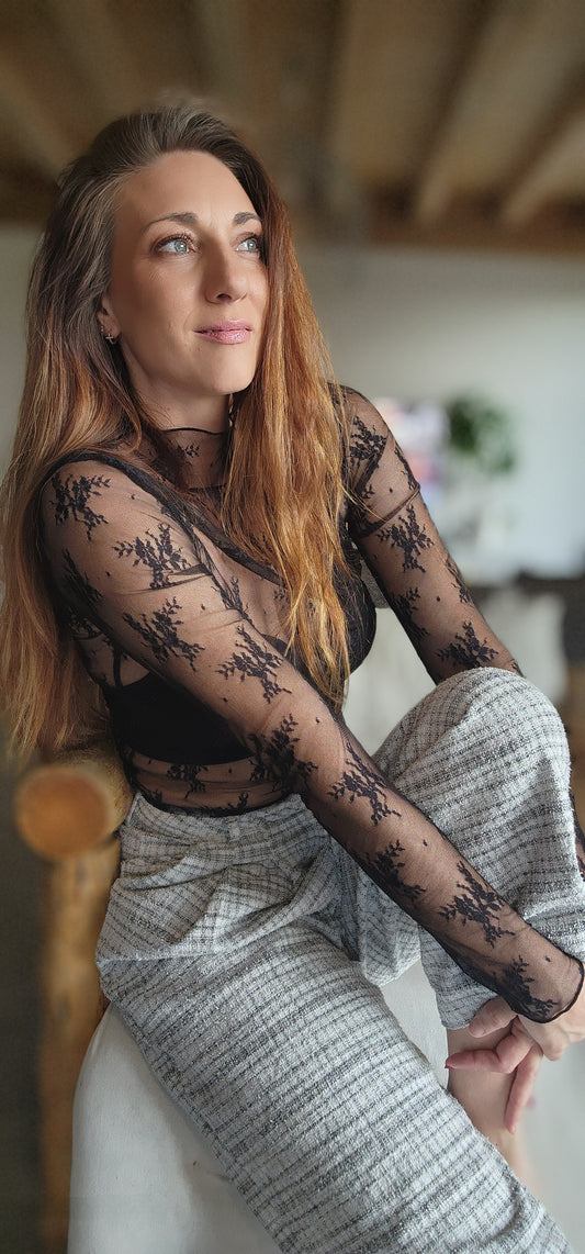 Tee-shirt "ELLE" noir