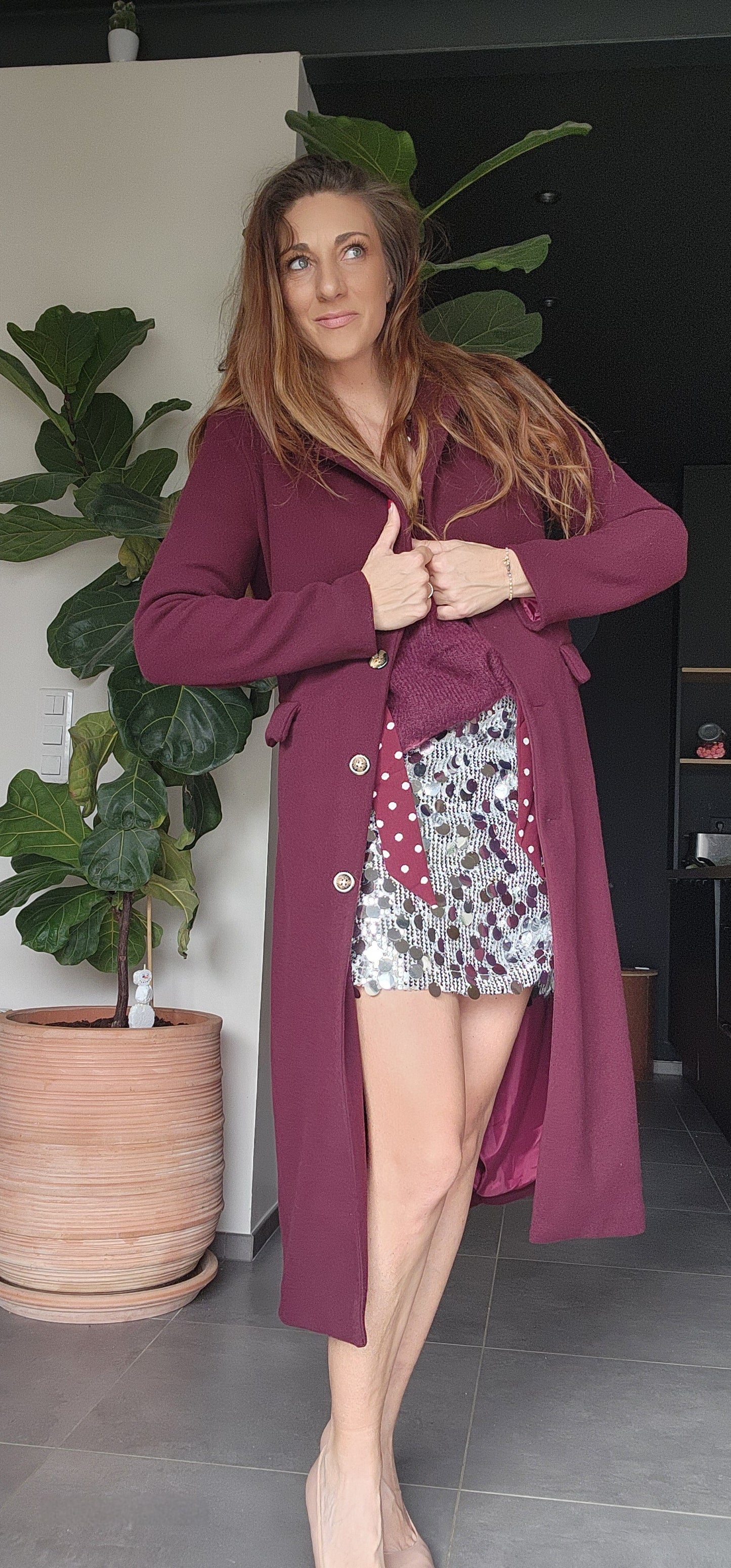 Manteau Naple Burgundy