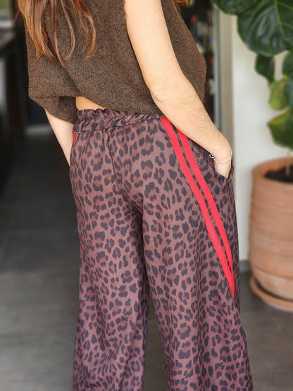 Pantalon LEO Bandes Rouges