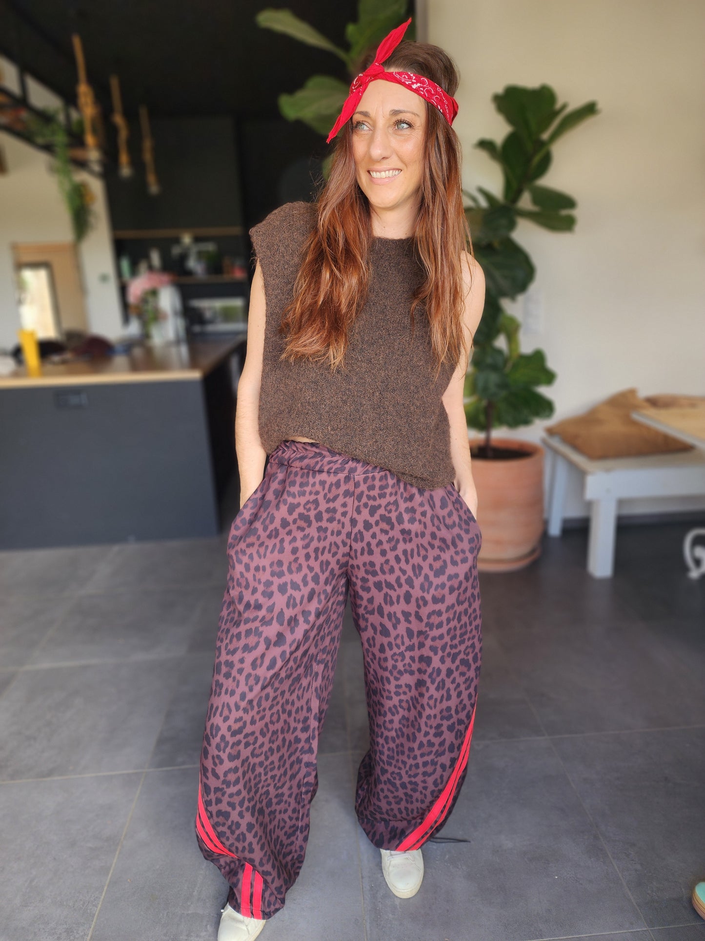 Pantalon LEO Bandes Rouges
