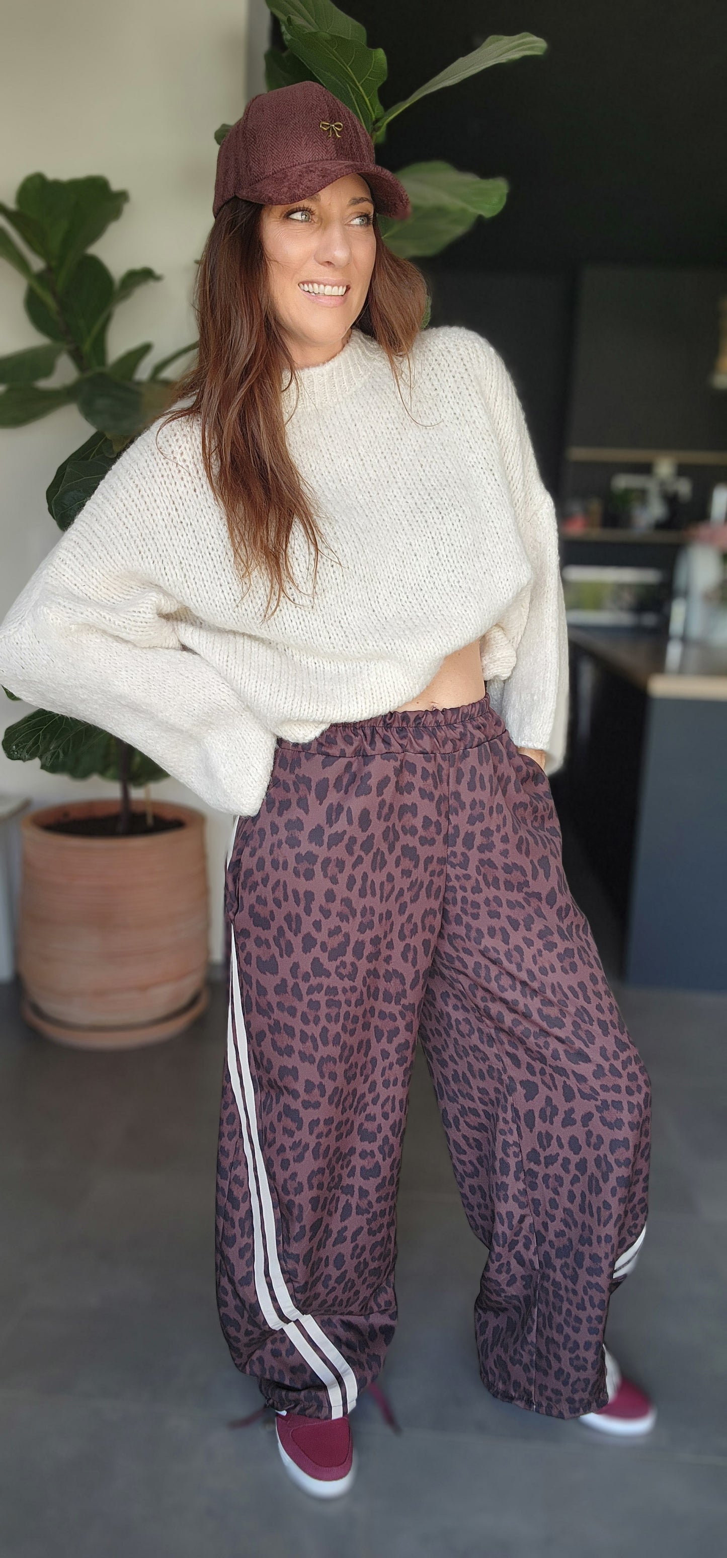 Pantalon LEO Bandes Beiges