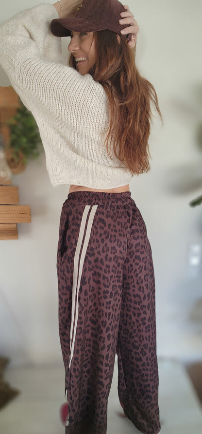 Pantalon LEO Bandes Beiges