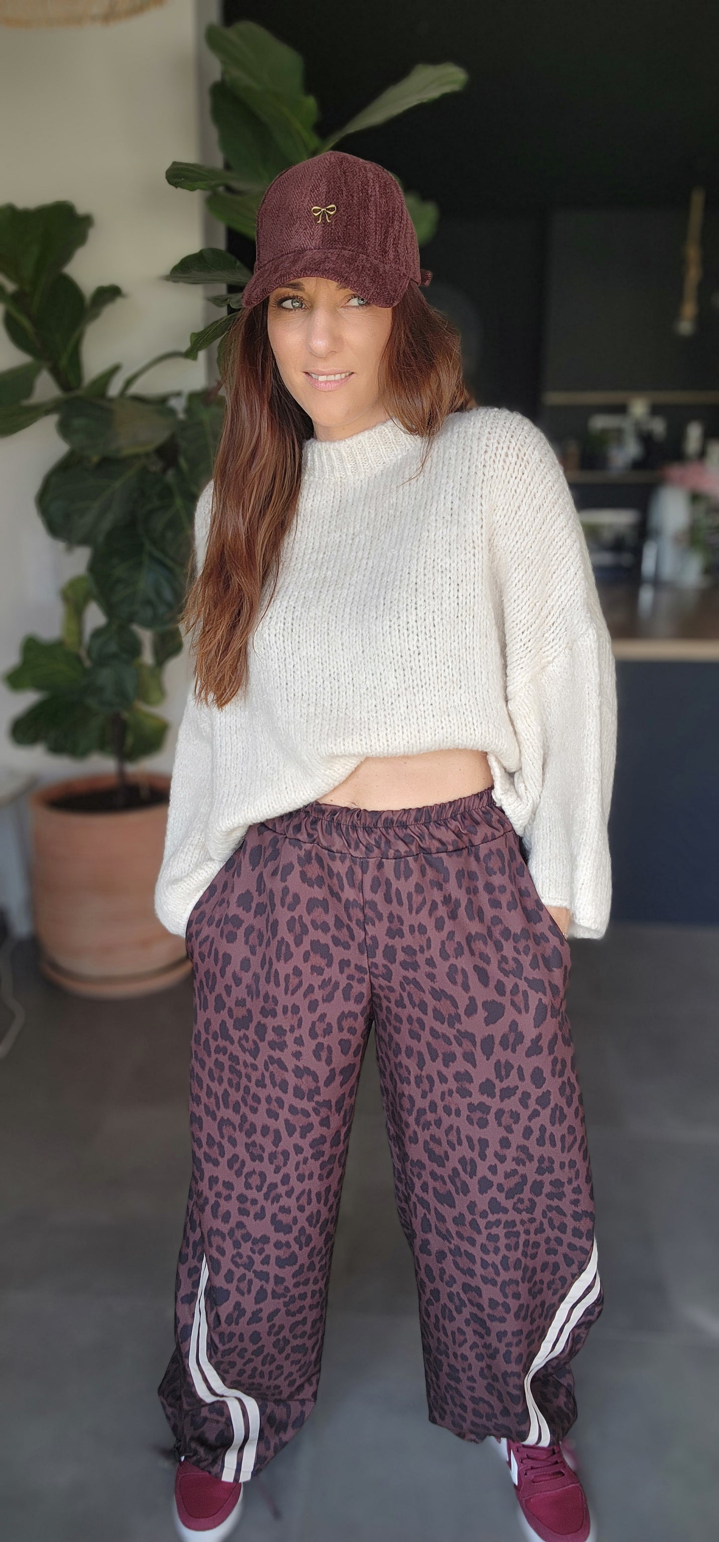 Pantalon LEO Bandes Beiges