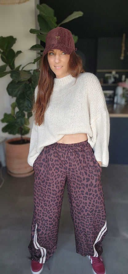Pantalon LEO Bandes Beiges