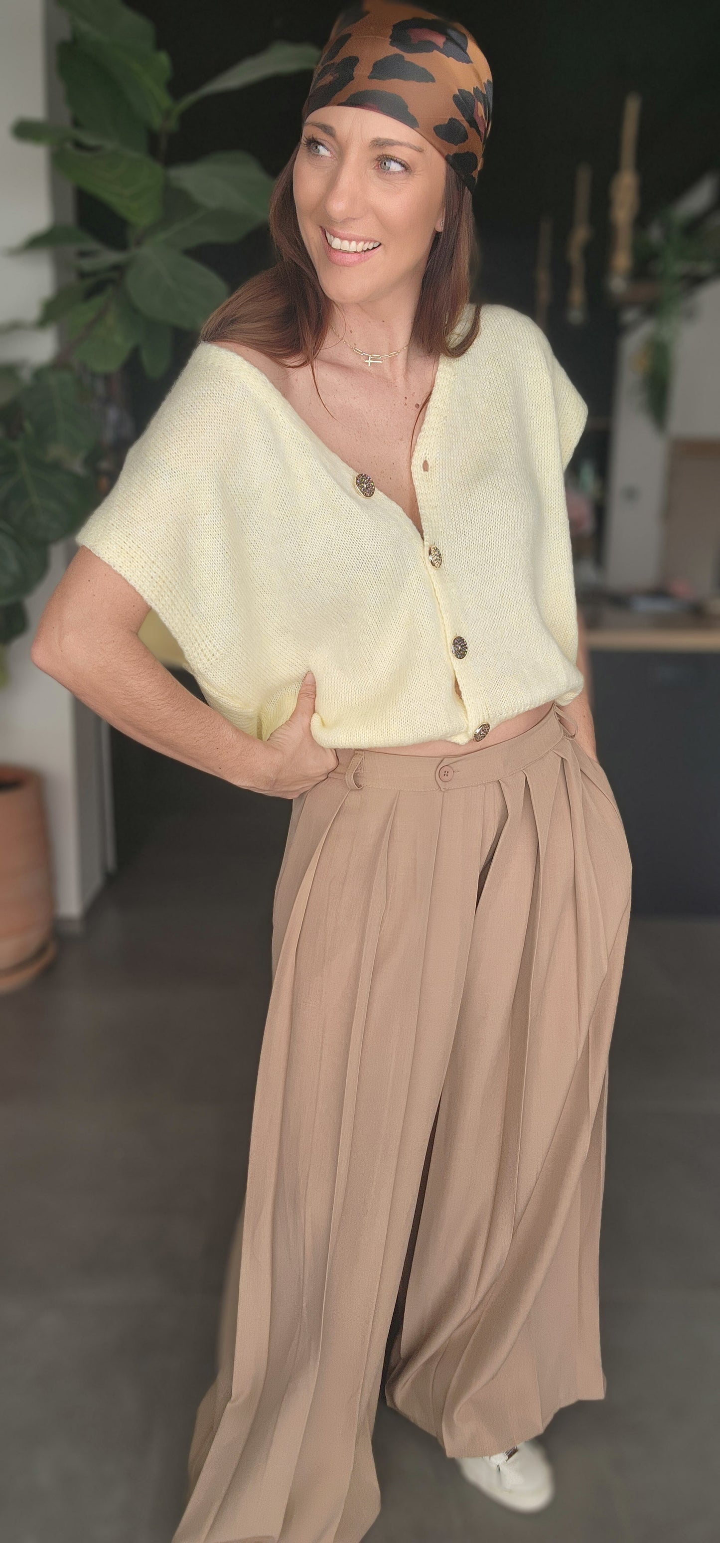 Gilet CLARA Jaune pastel