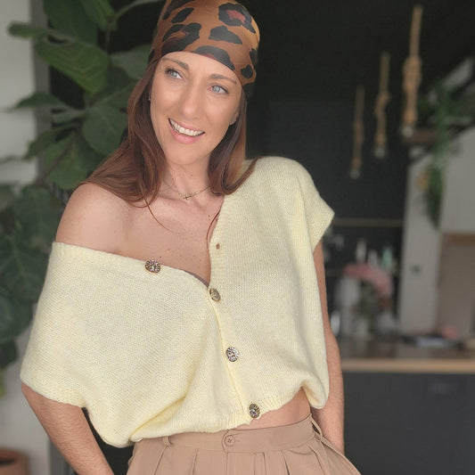 Gilet CLARA Jaune pastel