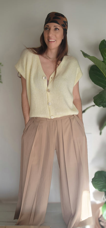 Gilet CLARA Jaune pastel