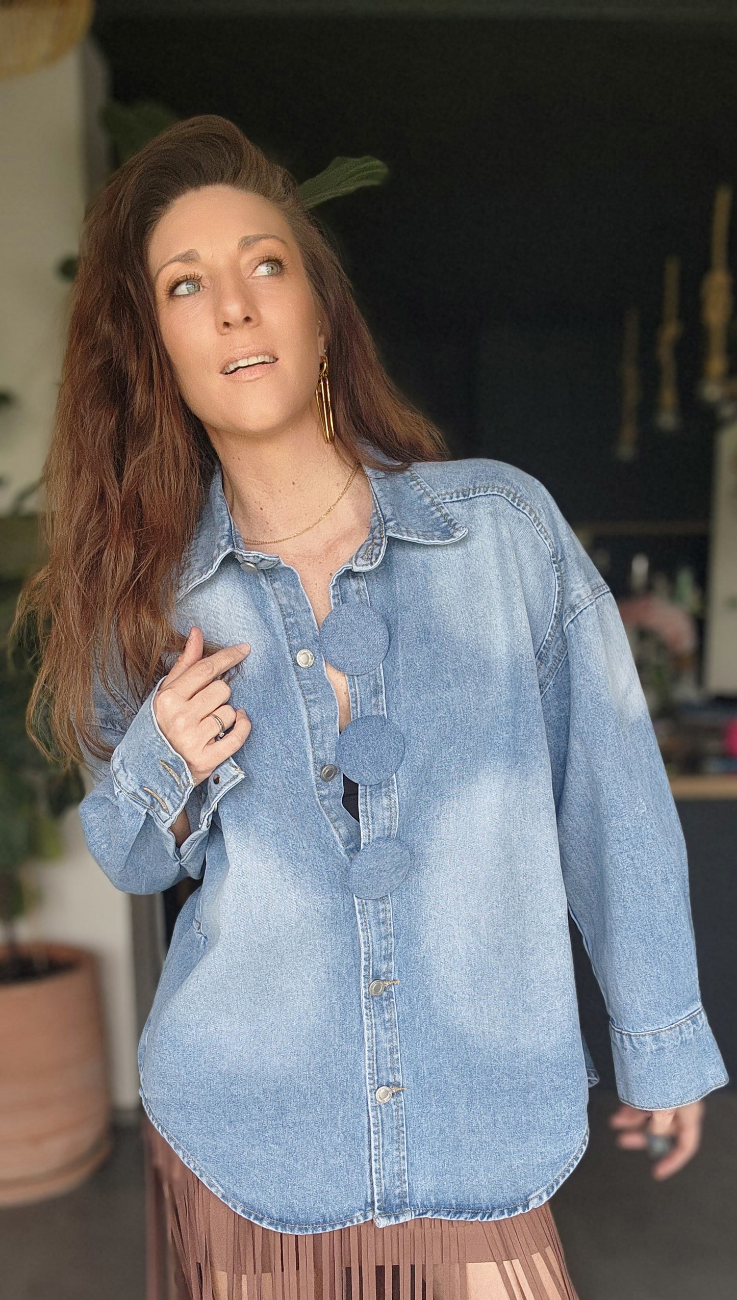 chemise jean BUTTON