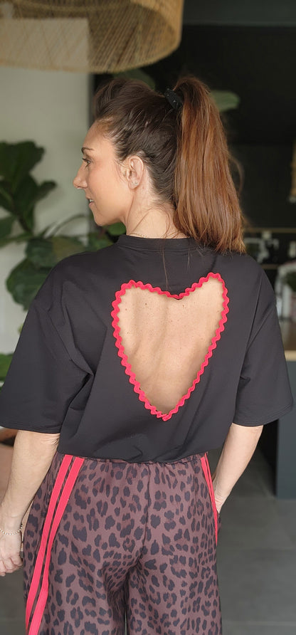 Tee-shirt Cœur AMORE Noir