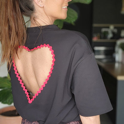 Tee-shirt Cœur AMORE Noir
