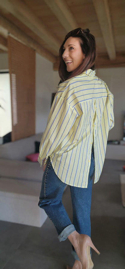 Chemise ISA GOOD Jaune / Rayée bleu