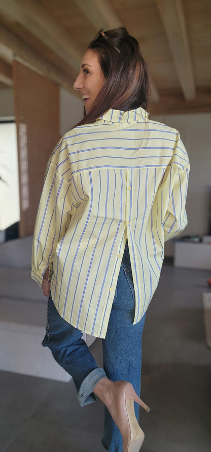 Chemise ISA GOOD Jaune / Rayée bleu