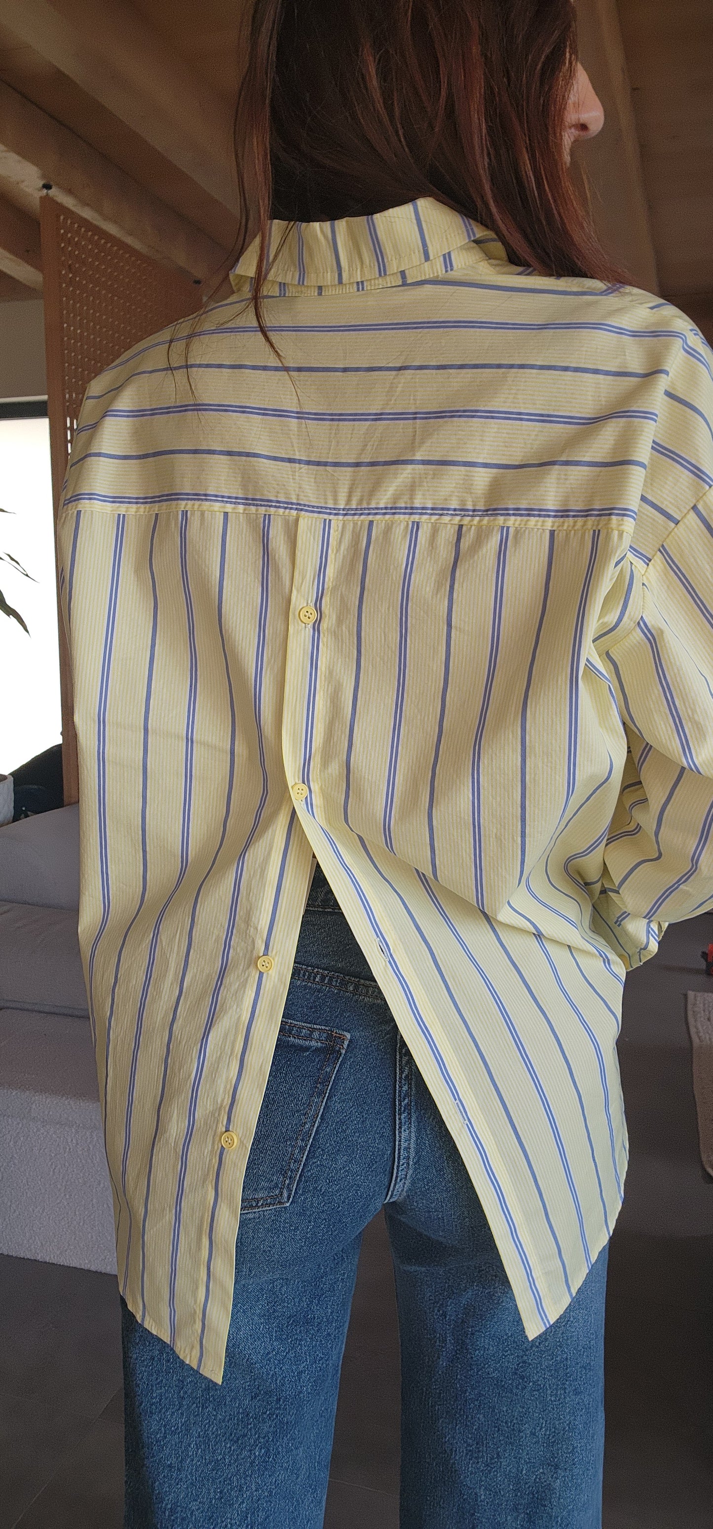 Chemise ISA GOOD Jaune / Rayée bleu